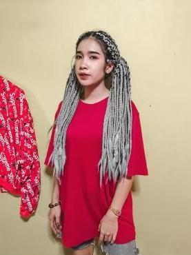 ไหมไฟเบอร์ ไหมถักผม ถักเปีย : 1 สีใน 1 ชิ้น (ความยาว 60 ซม.)