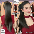รหัส M75 : หางม้าหนีบตรง - ปลายงุ้มเล็กน้อย ความยาวประมาณ 55 ซม (แถมหวี) ไหมสังเคราะห์เกรดดี คุณภาพดี ไม่มีเงา