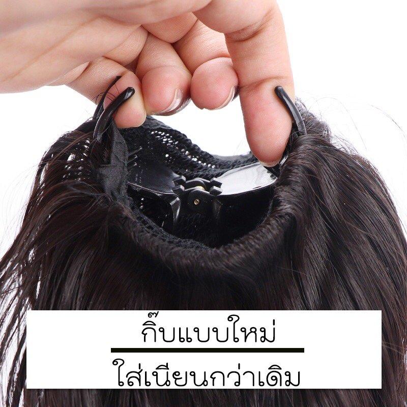 รหัส Poฟ้าเทา : หางม้าหนีบตรงไล่ระดับสามสี : สีไล่ระดับดำฟ้าเทา ความยาวประมาณ 60 ซม.